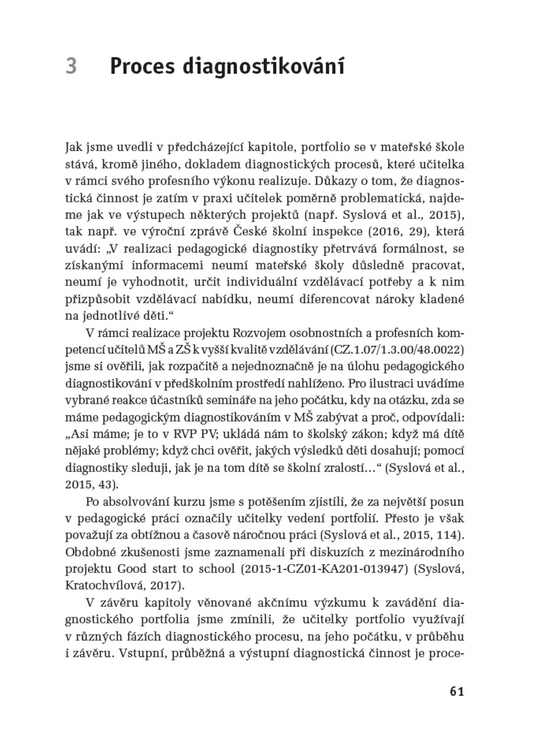 Pedagogická diagnostika v MŠ - Práce s portfoliem dítěte
