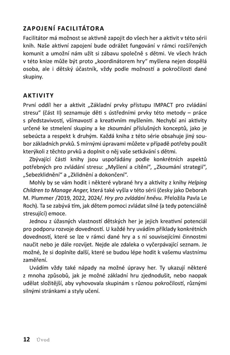 Skupinové aktivity pro zvládání stresu u dětí 8-14 let