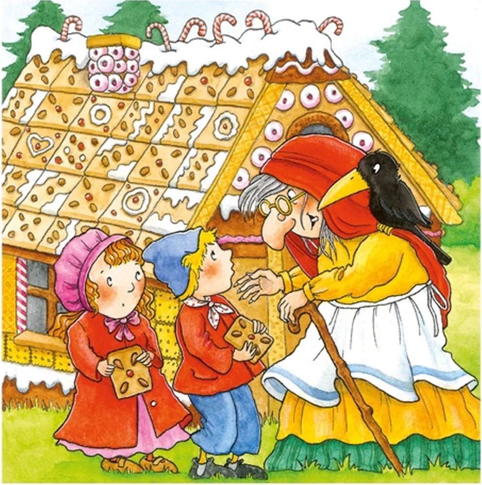 GOKI Dřevěné kostky - Pohádky (9 ks)