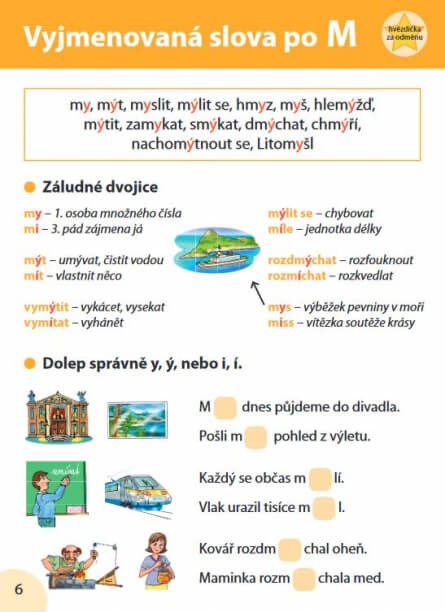Dolepuj písmenka - Vyjmenovaná slova