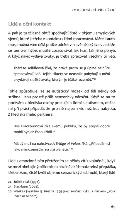 Intenzivní interakce a senzorická integrace u osob s PAS