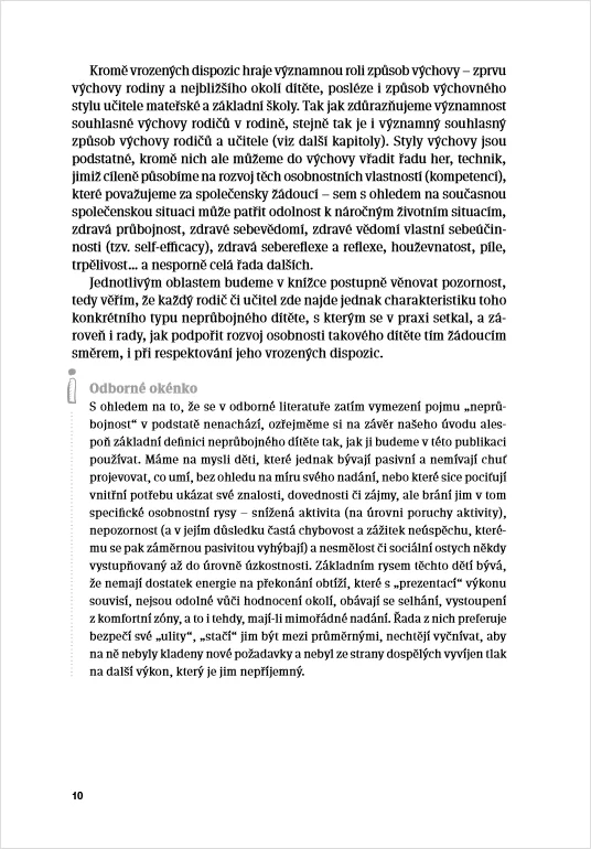 Výchova neprůbojných a uzavřených dětí