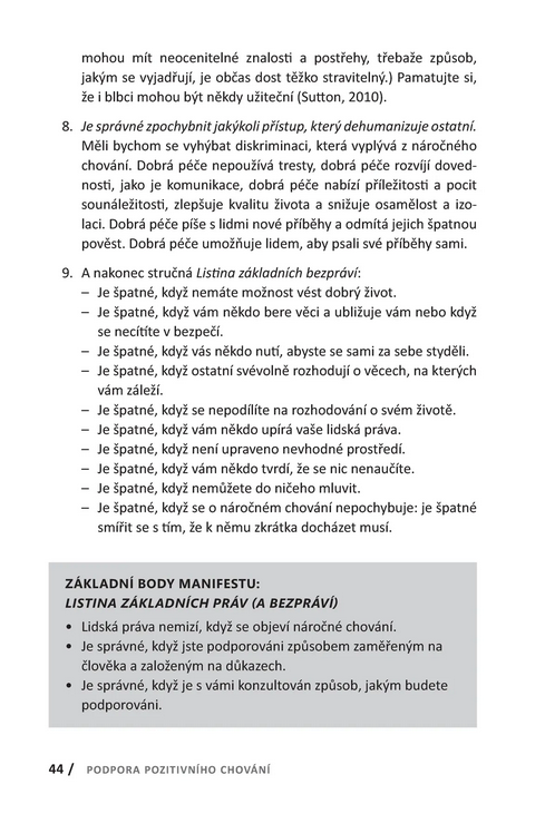 Podpora pozitivního chování u osob s PAS a intelektovým postižením