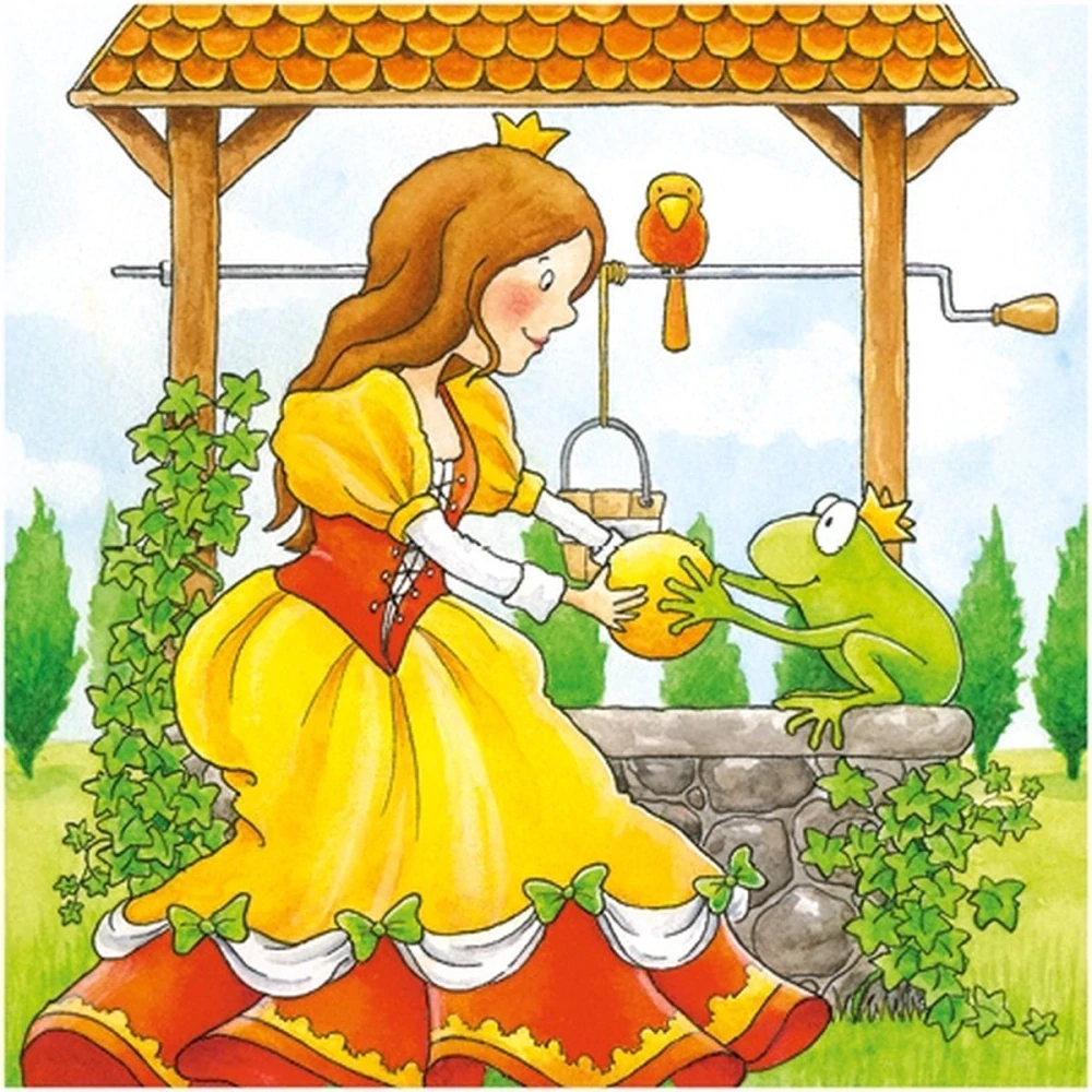 GOKI Dřevěné kostky - Pohádky (9 ks)