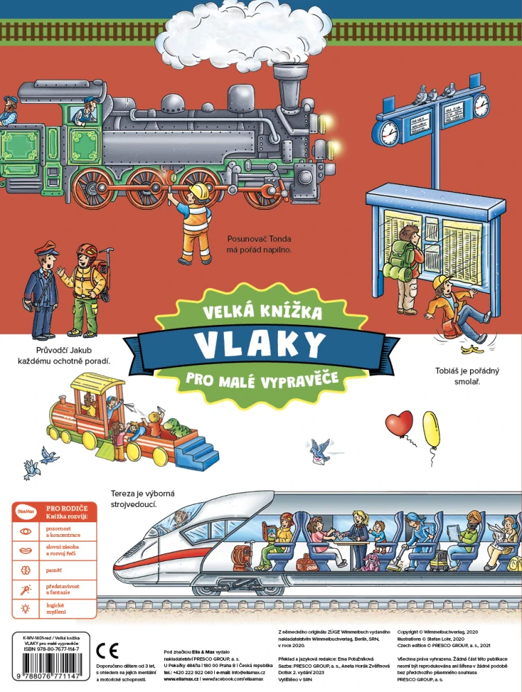 Velká knížka VLAKY pro malé vypravěče