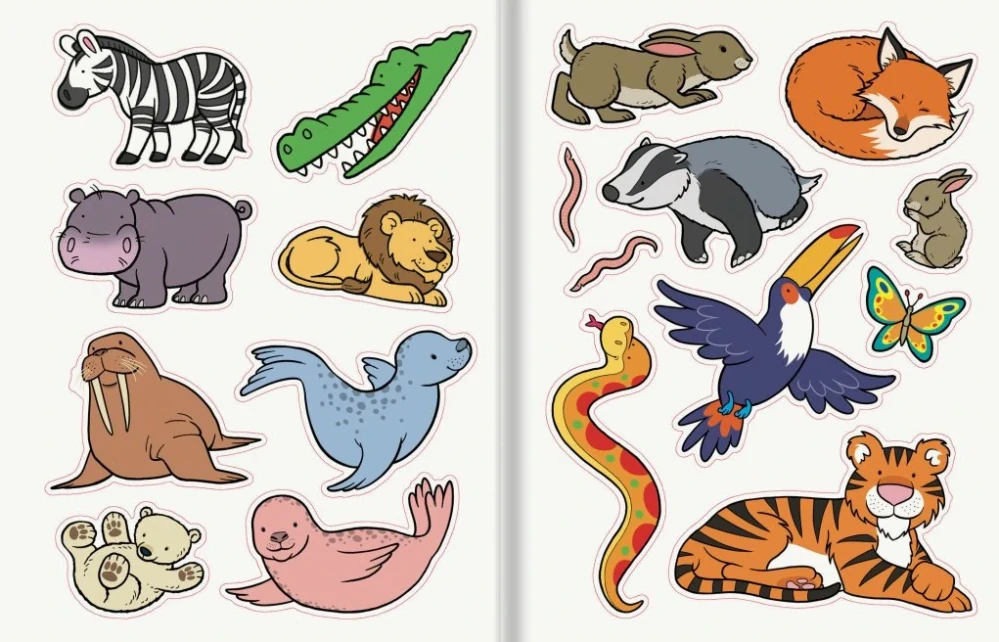 Kniha plná samolepek - Zvířata
