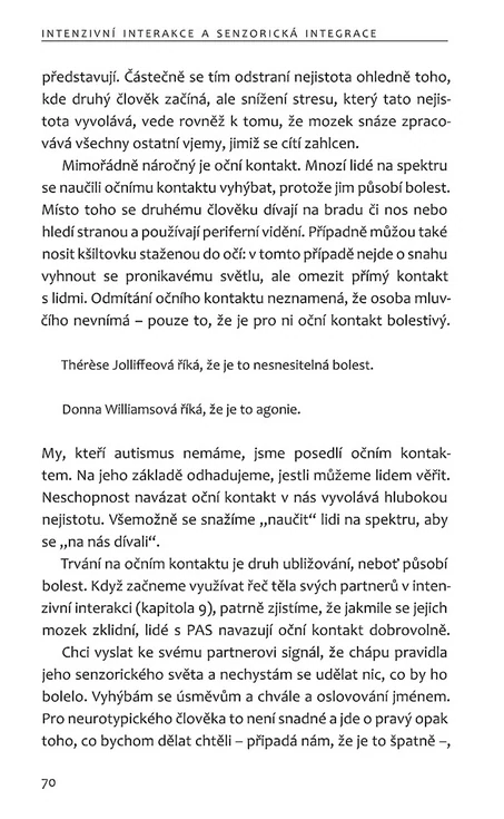Intenzivní interakce a senzorická integrace u osob s PAS