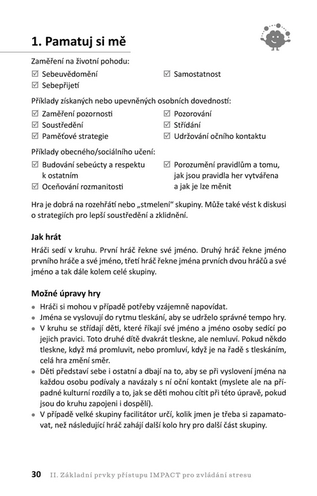 Skupinové aktivity pro zvládání stresu u dětí 8-14 let
