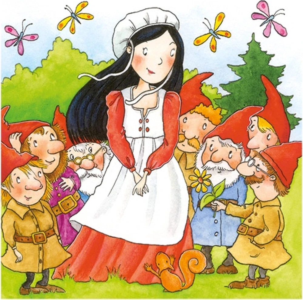 GOKI Dřevěné kostky - Pohádky (9 ks)