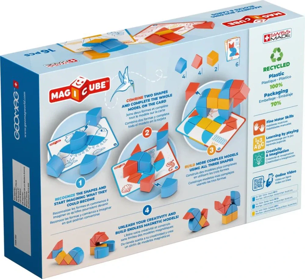GEOMAG Magicube: Tvary s obrázky - 16 ks