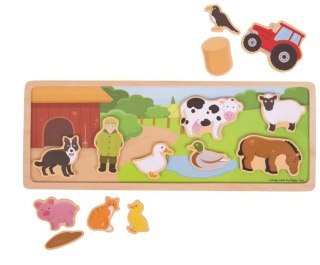 BIGJIGS TOYS Magnetický obrázek - Farma