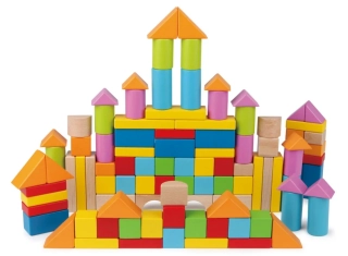 HAPE Barevné dřevěné kostky (101 ks)