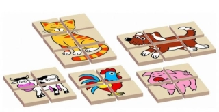 DETOA Dřevěná skládanka Zvířata