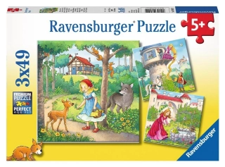 RAVENSBURGER Puzzle - Klasické pohádky (3 x 49 dílků)
