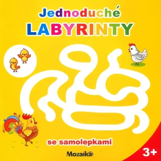 Jednoduché labyrinty se samolepkami 3+