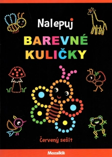 Nalepuj barevné kuličky - Červený sešit