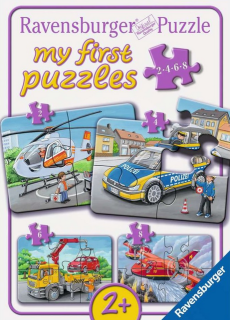 RAVENSBURGER Moje první puzzle - Zásahová vozidla 4v1