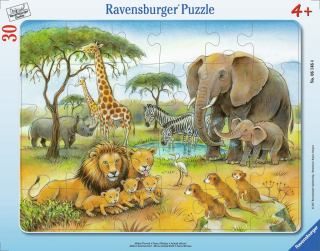 RAVENSBURGER Puzzle - Africká zvířata (30 dílků)