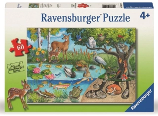 RAVENSBURGER Puzzle - Zvířata na zemi a pod ní (60 dílků)