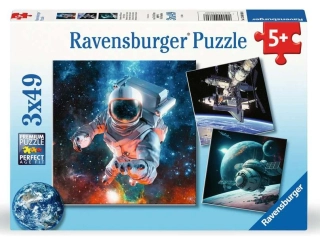 RAVENSBURGER Puzzle - Prozkoumávání vesmíru (3x49 dílků)