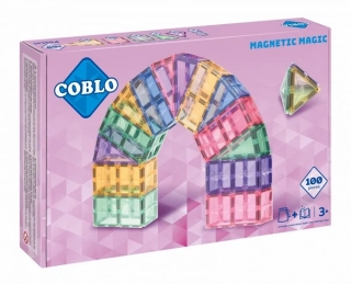 COBLO Magnetická stavebnice PASTEL (100 dílů)