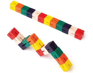 BIGJIGS TOYS Barevný fidget had (1 ks)