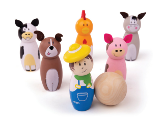 BIGJIGS TOYS Dřevěné kuželky