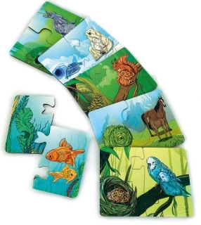 Puzzle - Bydlení a potrava zvířat