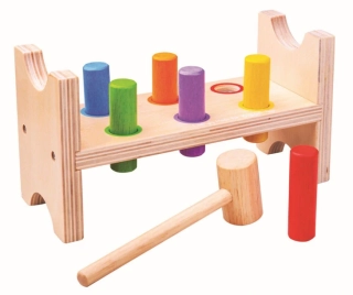 BIGJIGS TOYS Dřevěná zatloukačka