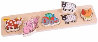 BIGJIGS TOYS Vkládačka - Farma