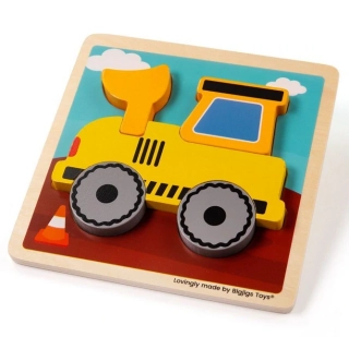 BIGJIGS TOYS Vkládací puzzle - Bagr