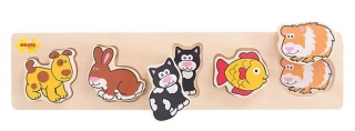 BIGJIGS TOYS Vkládačka - Domácí zvířata