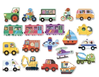 VILAC Dřevěné magnetky - Dopravní prostředky
