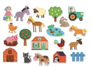 VILAC Dřevěné magnetky - Farma