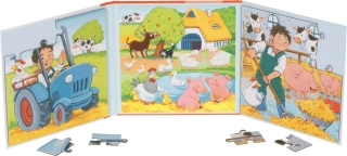 GOKI Magnetická puzzle kniha - Statek 2x20 dílků