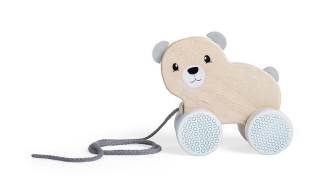BIGJIGS TOYS Dřevěný tahací medvídek