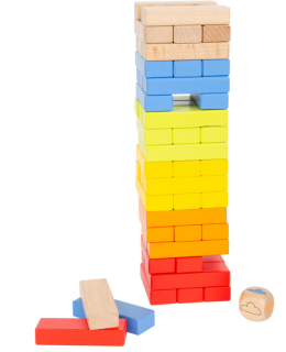 SMALL FOOT Dřevěná Jenga - duhová