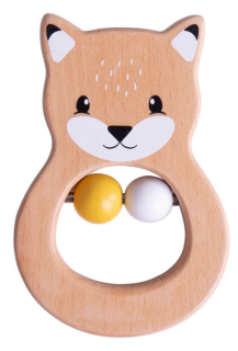 Dřevěné chrastítko liška