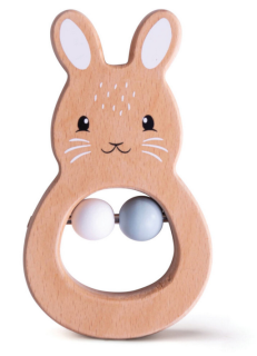 Dřevěné chrastítko králíček