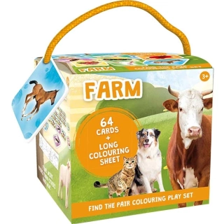 Pexeso na cesty s omalovánkami - Farma