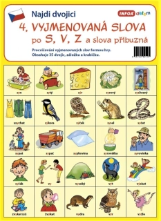 Pexeso - Vyjmenovaná slova po S, V, Z a slova příbuzná