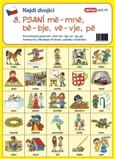 Pexeso - Psaní mě-mně, bě-bje, vě-vje, pě