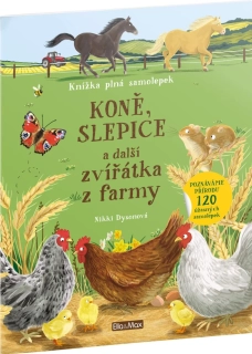 Samolepková knížka - Koně, slepice a další zvířátka z farmy