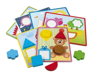 DETOA Dřevěná vkládačka - Tvary