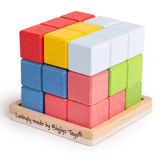 BIGJIGS TOYS Hlavolam - Skládací kostka