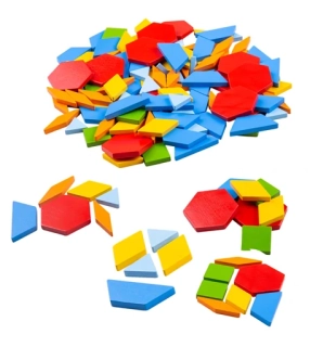 BIGJIGS TOYS Dřevěná barevná mozaika