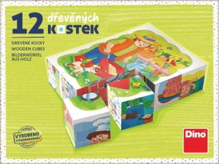 Dřevěné kostky - Povolání (12 kostek)